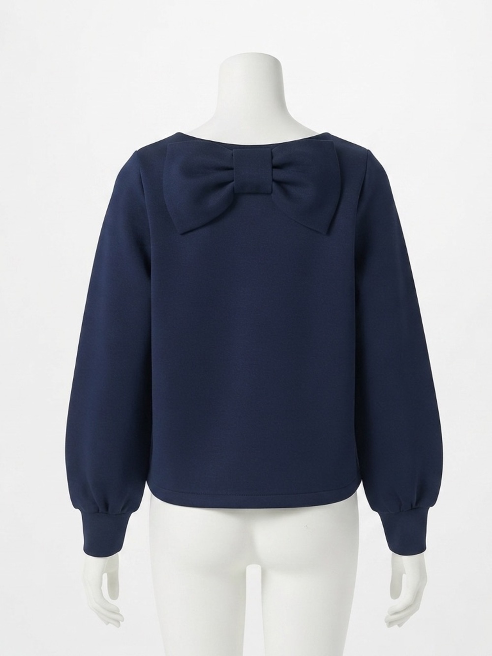 Stella & Dot Navy Bow Sweatshirt Large — Crush It Bow Back Crewneck Top